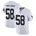LV.Raiders #58 Jackson Powers-Johnson Player White Limited Vapor Untouchable Home Game Gdoa Stitched Jerseys