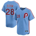 P.Phillies #28 Alec Bohm Player Light Blue Home Limited Fdoa Stitched Jerseys