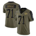 KC.Chiefs #71 Josh Simmons Player Olive Salute To Service Limited Game Gdoa Stitched Jerseys