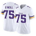 M.Vikings #75 Brian O'Neill Player White Limited Vapor F.U.S.E. Home Game Gdoa Stitched Jerseys