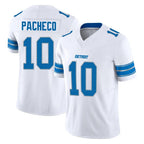 D.Lions #10 Isiah Pacheco Player White Limited Vapor F.U.S.E. Alternate Home Game Gdoa Stitched Jerseys