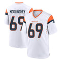 D.Broncos #69 Mike McGlinchey Player White Home Game Gdoa Stitched Jerseys