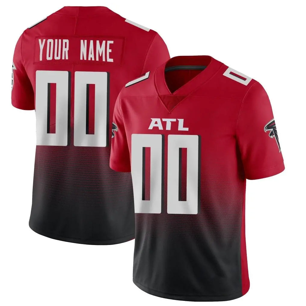 Custom A.Falcons Red Vapor Untouchable Limited Home Game Any Name & Numbers Gdoa Stitched Jerseys