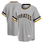 P.Pirates ## Pirates Blank Player Gray Throwback Cooperstown Collection Limited T-shirt Fdoa Stitched Jerseys