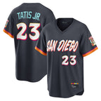 S.Diego Padres #23 Fernando Tatis Jr Player Obsidian 2026 City Connect Home Game T-shirt Fdoa Stitched Jerseys
