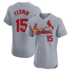 St. Louis Cardinals #15 Jose Fermin Player Gray Home Limited Elite Fdoa Stitched Jerseys