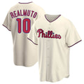 P.Phillies #10 J.T. Realmuto Player Cream Home Game Fdoa Stitched Jerseys