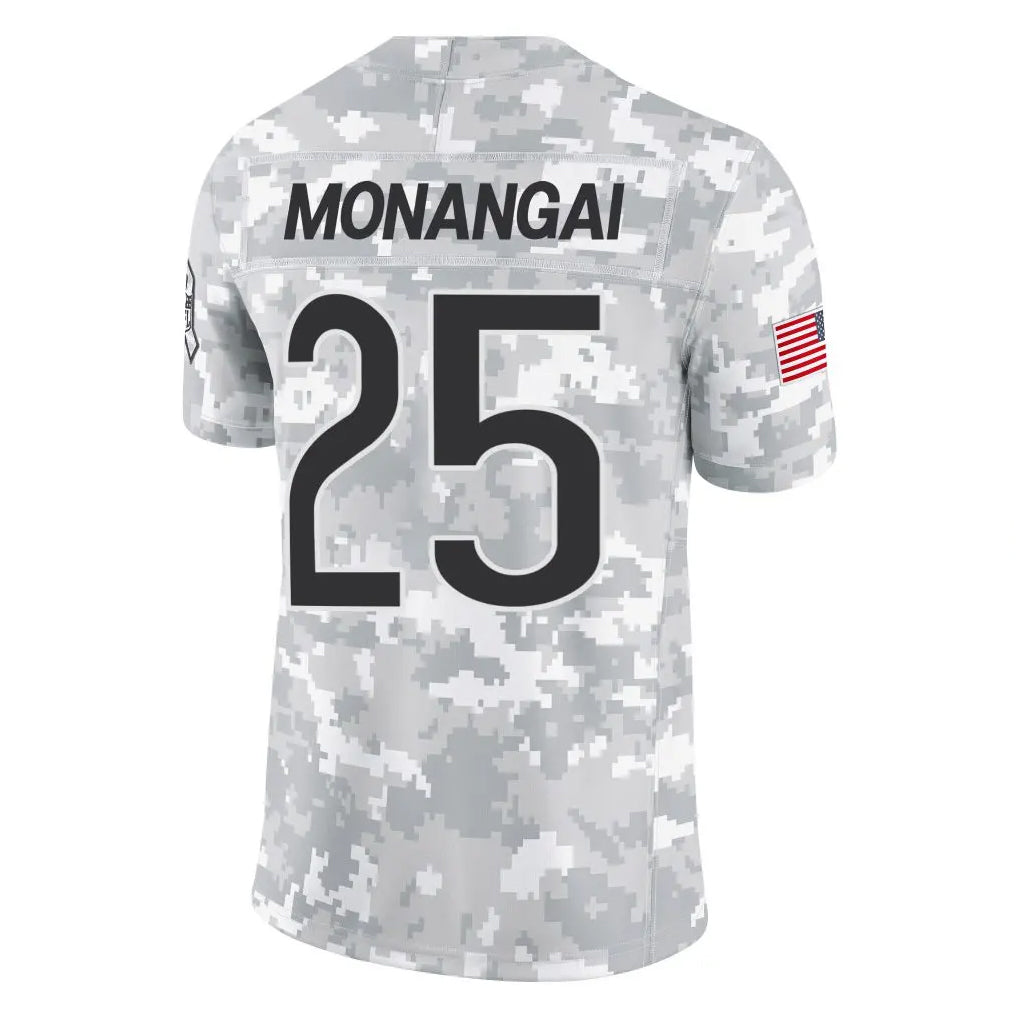 C.Bears #25 Kyle Monangai Player Arctic Camo Salute to Service Limited Gdoa Stitched Jerseys