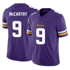 M.Vikings #9 J.J. McCarthy Player Purple Limited Vapor F.U.S.E. Home Game Gdoa Stitched Jerseys