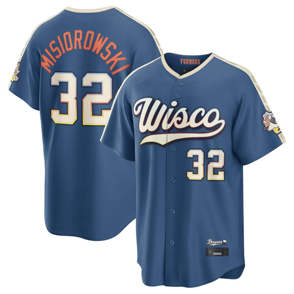 M.Brewers #32 Jacob Misiorowski Player Blue 2026 City Connect Home Game Fdoa Stitched Jerseys