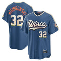 M.Brewers #32 Jacob Misiorowski Player Blue 2026 City Connect Home Game Fdoa Stitched Jerseys
