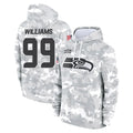 S.Seahawks #99 Leonard Williams Player Arctic Camo Limited Salute to Service Pullover Hoodies Game Gdoa Stitched Jerseys