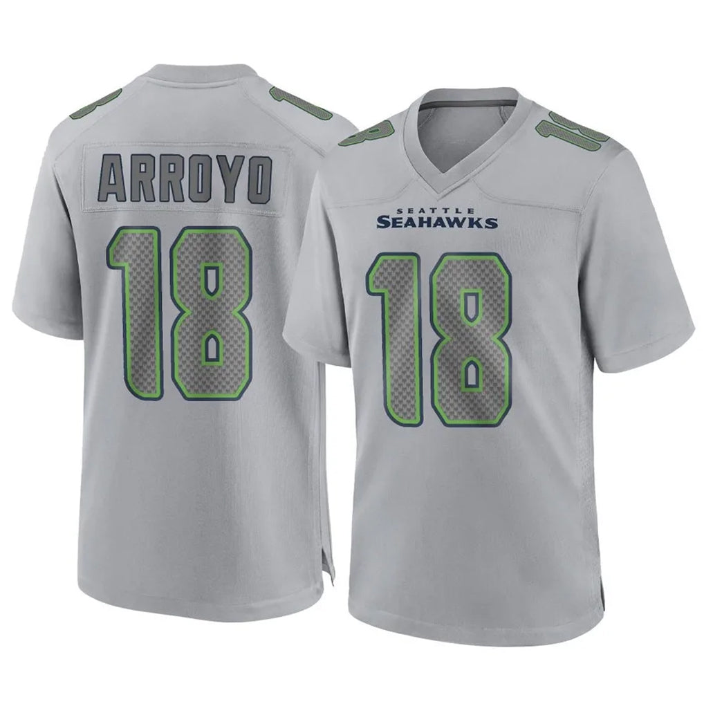 S.Seahawks #18 Elijah Arroyo Player Gray Atmosphere Fashion Home Game Gdoa Stitched Jerseys