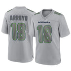 S.Seahawks #18 Elijah Arroyo Player Gray Atmosphere Fashion Home Game Gdoa Stitched Jerseys