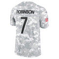 A.Falcons #7 Bijan Robinson Player Camo Salute to Service Limited Gdoa Stitched Jerseys