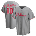 P.Phillies #10 J.T. Realmuto Player Gray Game Fdoa Stitched Jerseys