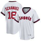 LA.Angels #18 Nolan Schanuel Player White T-shirt Home Game Fdoa Stitched Jerseys