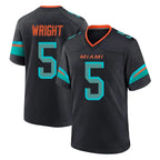M.Dolphins #5 Jaylen Wright Player Black Pitch Rivalries Collection Home Game Gdoa Stitched Jerseys