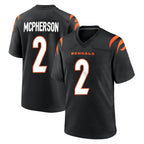 C.Bengals #2 Evan McPherson Player Black Home Game Gdoa Stitched Jerseys