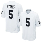 LV.Raiders #5 Eric Stokes Player White Home Game Gdoa Stitched Jerseys