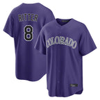 C.Rockies #8 Ryan Ritter Player Purple Game Home Gdoa Stitched Jerseys