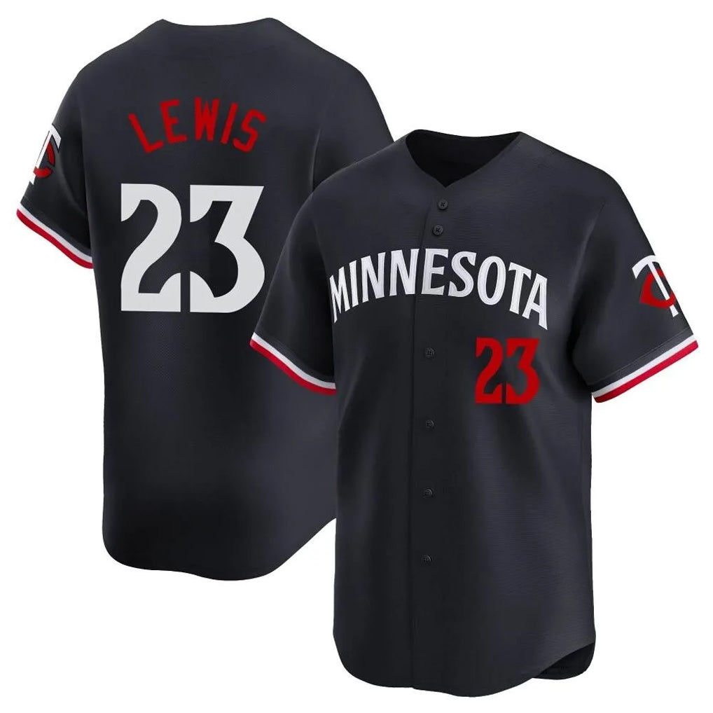M.Twins #23 Royce Lewis Player Navy Home Limited Fdoa Stitched Jerseys