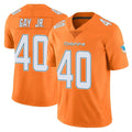 M.Dolphins #40 Willie Gay Jr. Player Orange Limited Home Game Gdoa Stitched Jerseys