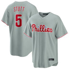 P.Phillies #5 Bryson Stott Player Gray Home Game Fdoa Stitched Jerseys