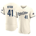 M.Twins #41 Joe Ryan Player Cream Home Limited Elite Fdoa Stitched Jerseys