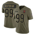C.Bears #99 Gervon Dexter Sr. Player Olive Salute to Service Limited Home Game Gdoa Stitched Jerseys