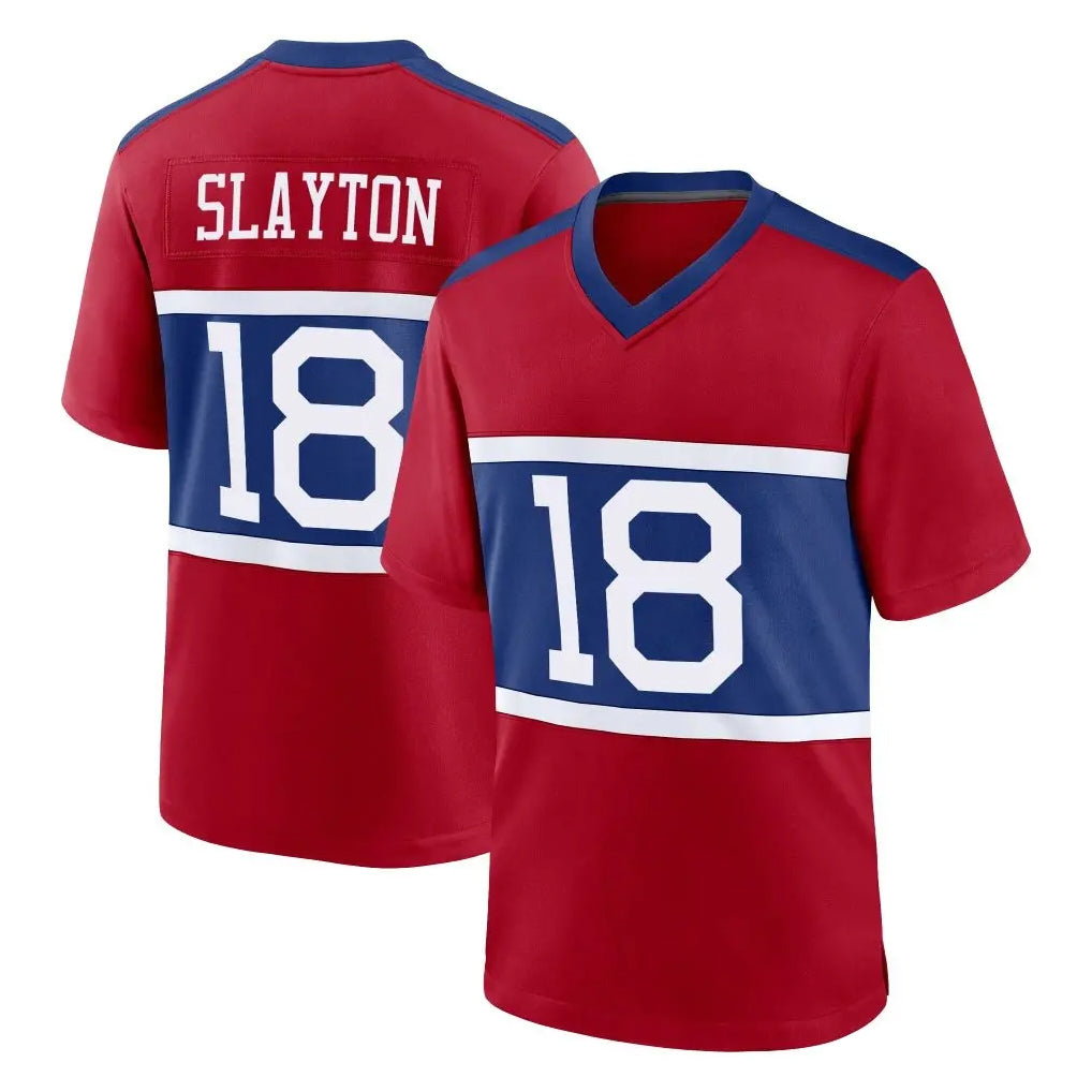 NY.Giants #18 Darius Slayton Player Red Century Home Game Gdoa Stitched Jerseys