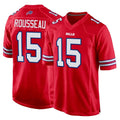 B.Bills #15 Greg Rousseau Player Red Home Game Gdoa Stitched Jerseys