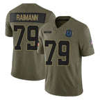 IN.Colts #79 Bernhard Raimann Player Olive 2025 Salute To Service Limited Game Gdoa Stitched Jerseys