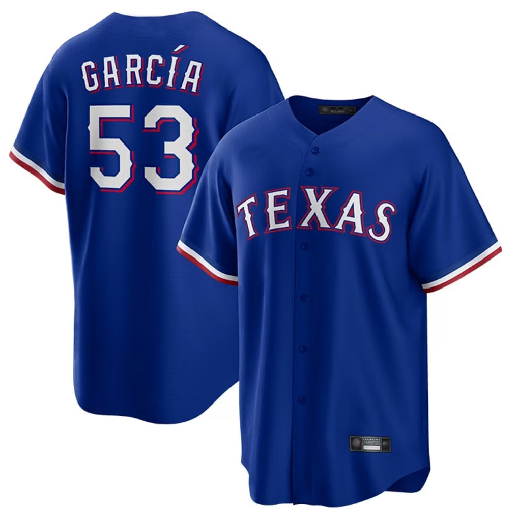 T.Rangers #53 Adolis Garcia Player Royal Home Limited Game Fdoa Stitched Jerseys