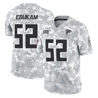 A.Falcons #52 Samson Ebukam Player Camo Salute to Service Limited Gdoa Stitched Jerseys