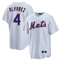 NY.Mets #4 Francisco Alvarez Player White Home Game Fdoa Stitched Jerseys