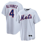 NY.Mets #4 Francisco Alvarez Player White Home Game Fdoa Stitched Jerseys