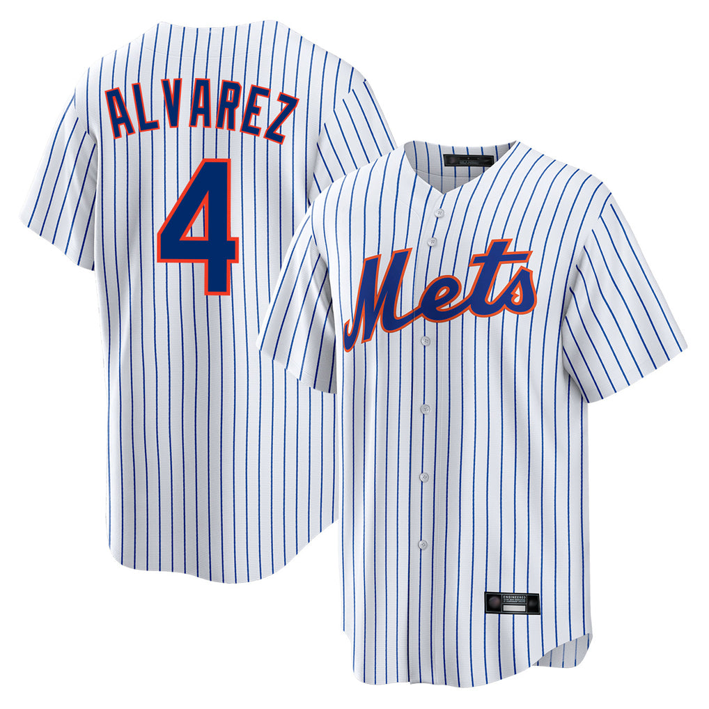 NY.Mets #4 Francisco Alvarez Player White Home Game Fdoa Stitched Jerseys