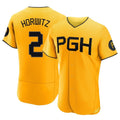 P.Pirates #2 Spencer Horwitz Player Gold City Connect Home Limited Elite Fdoa Stitched Jerseys