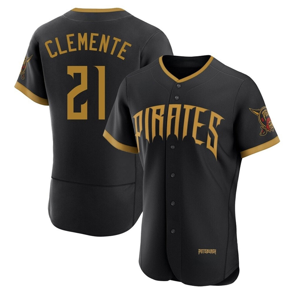 P.Pirates #21 Roberto Clemente Player Black 2026 City Connect Home Limited Elite Fdoa Stitched Jerseys