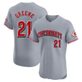 C.Reds #21 Hunter Greene Player Gray Limited Elite Home Gdoa Stitched Jerseys