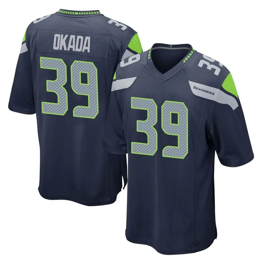 S.Seahawks #39 Ty Okada Player Navy Home Game Gdoa Stitched Jerseys