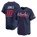 A.Braves #10 Chipper Jones Player Navy 2025 Speedway Classic Home Game Gdoa Stitched Jerseys