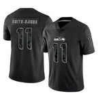 S.Seahawks #11 Jaxon Smith-Njigba Player Black Limited Reflective Home Game Gdoa Stitched Jerseys