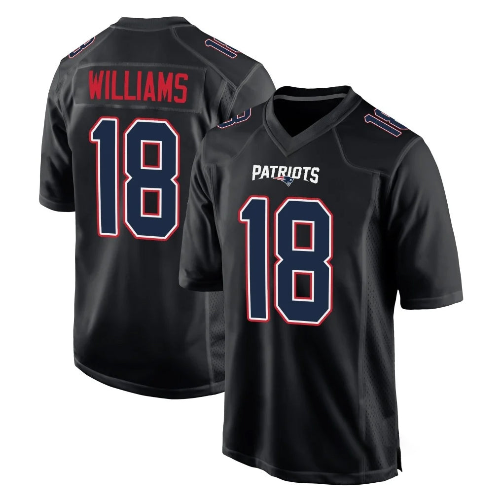 NE.Patriots #18 Kyle Williams Player Carbon Fashion Limited Home Game Gdoa Stitched Jerseys