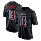 NE.Patriots #18 Kyle Williams Player Carbon Fashion Limited Home Game Gdoa Stitched Jerseys