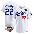 LA.Dodgers #22 Clayton Kershaw Player White World Series Limited Home Fdoa Stitched Jerseys