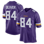 M.Vikings #84 Josh Oliver Player Purple Home Game Gdoa Stitched Jerseys