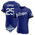 LA.Dodgers #25 Tommy Edman Player Royal World Series Meet City Connect Elite Home Fdoa Stitched Jerseys