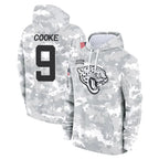 J.Jaguars #9 Logan Cooke Player Arctic Camo Salute to Service Hoodies Limited Game Gdoa Stitched Jerseys